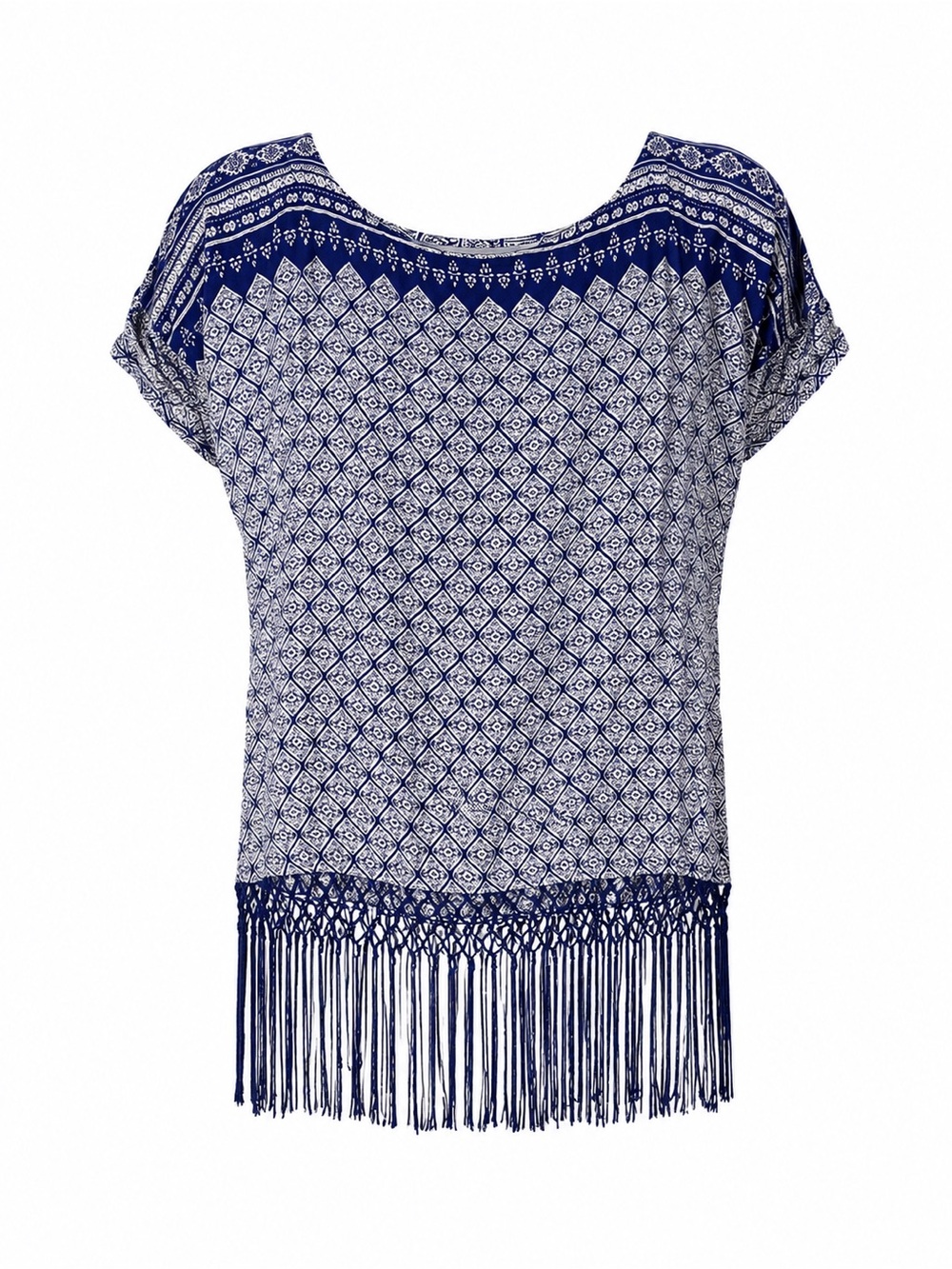 Artisan NY Womens Bohemian Fringe Blouse Medium Festival Coachella Indie Western
